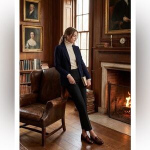 J Crew Black High Rise Cameron Pant in Four Season Stretch Womens Size 16